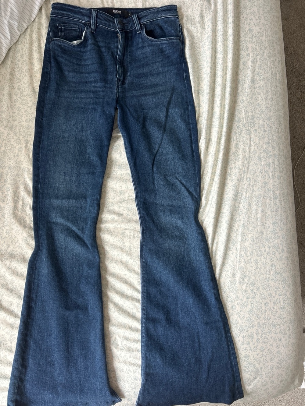 Hudson Jeans Dark Blue Flare Wide Leg Jeans